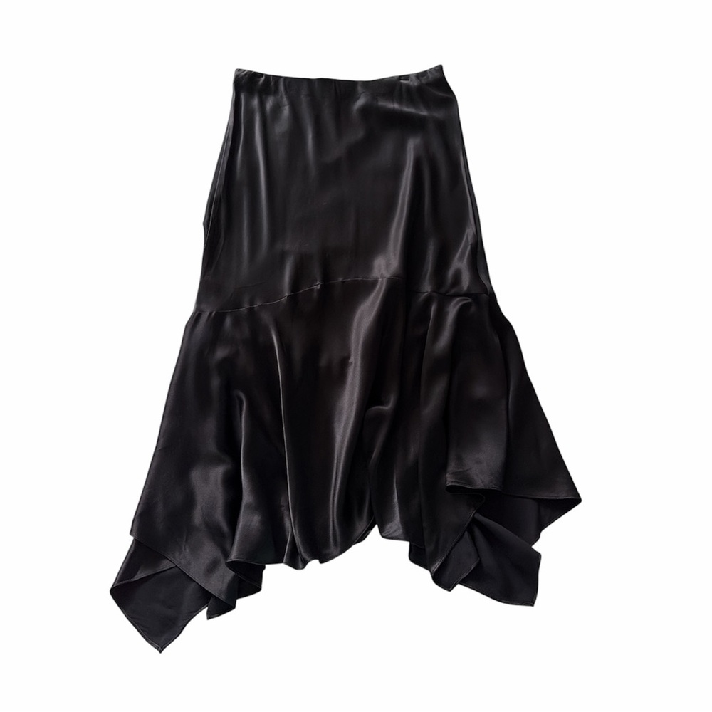 Rails Edwina Satin Skirt Black Sz L Classic Minimalist Witchy Indie Sleaze